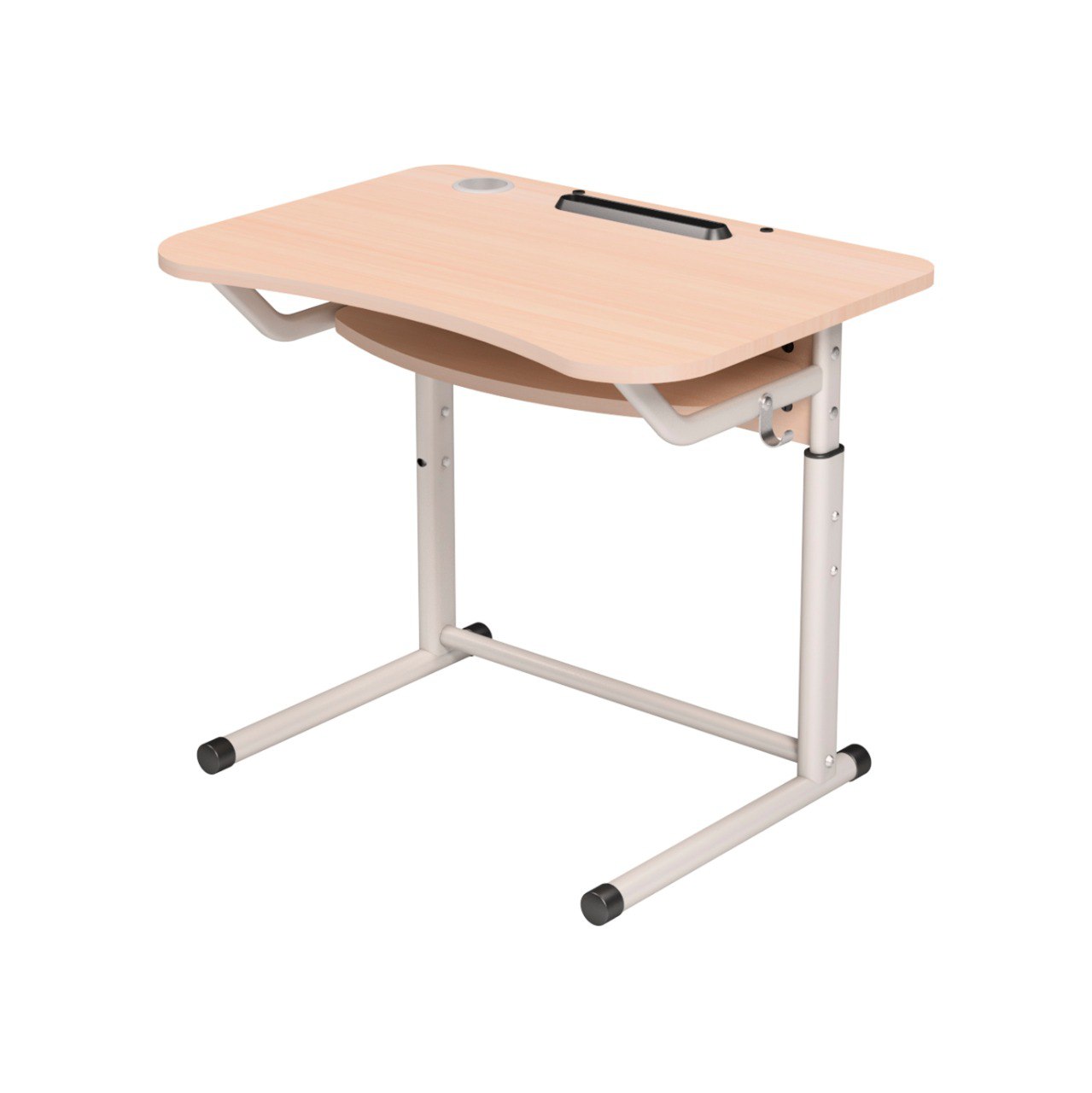 Стіл учнівський 1-місний (без регулювання кута нахилу стільниці), рост.група №3-6, АНШАР ГРУП (31180), 700х500х580-760 мм